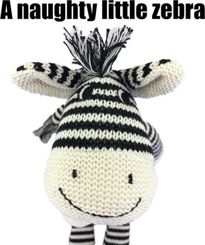 Miniatura 5 de Ice King Bear Peluche de cebra suave de 10 pulgadas (tejido a mano)