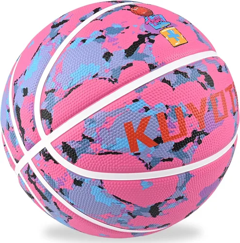 Miniatura 24 de KUYOTQ - Baloncesto para niños, jóvenes y adultos, tamaño 3/4/5/6/7 (22/25.5/27.5/28.5/29.5"), baloncesto premium de goma o cuero sintético