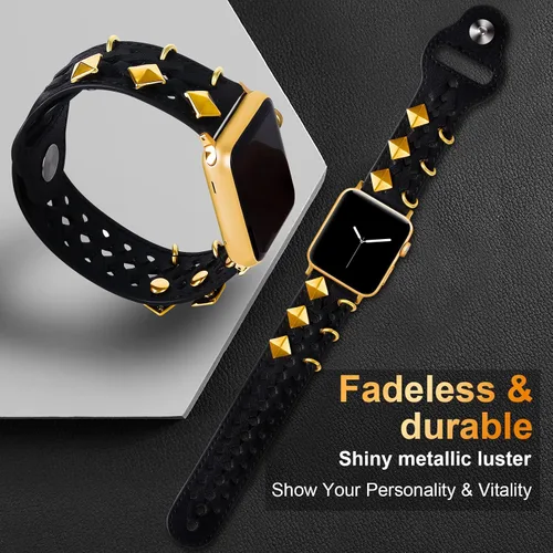 Miniatura 2 de VIQIV Correa de cuero compatible con Apple Watch Band 1.929 in 1.772 in 1.732 in 1.654 in 1.614 in 1.575 in 1.496 in Series Ultra SE 9 8 7 6 5 4 3 2