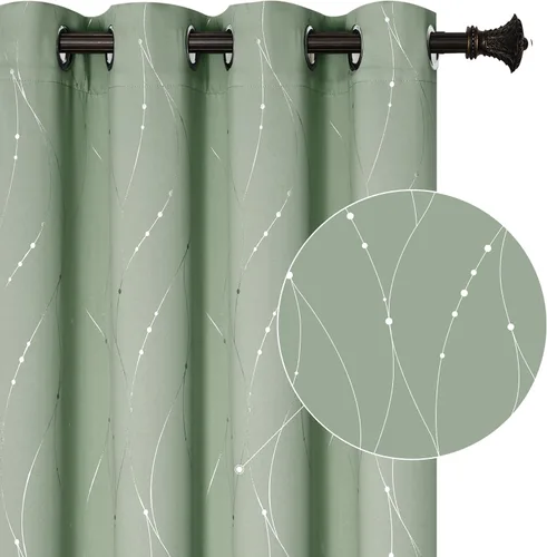 Miniatura 15 de BUHUA - Paneles de cortinas opacas para sala de estar, cortinas grises con aislamiento térmico, cortinas de ventana para dormitorio - 72 pulgadas