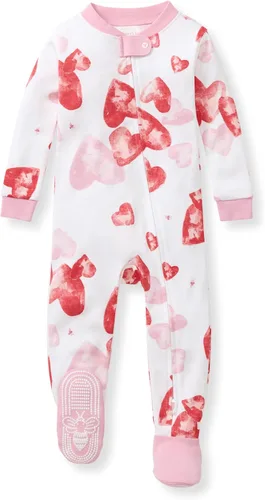 Miniatura 106 de Burt's Bees Baby Pijama para bebé niña, 100% algodón orgánico, pijama de una pieza, overol diagonal con cremallera, ajuste cómodo