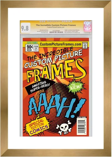 Miniatura 93 de Marco negro para cómics graduados Marco completo de cómics con paspartú de conservación negro y acrílico de grado UV Hecho para exhibir (6)