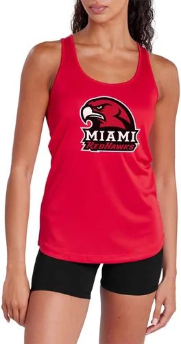 Miniatura 266 de Camiseta deportiva sin mangas oficial de NCAA Collegiate para mujer, con espalda cruzada, colección con logotipo primario