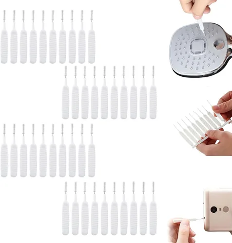 Miniatura 7 de Cepillo de limpieza mejorado para cabezal de ducha, cepillo de limpieza antiobstrucción, cepillo de limpieza para cabezal de ducha, cepillo de 10pcs