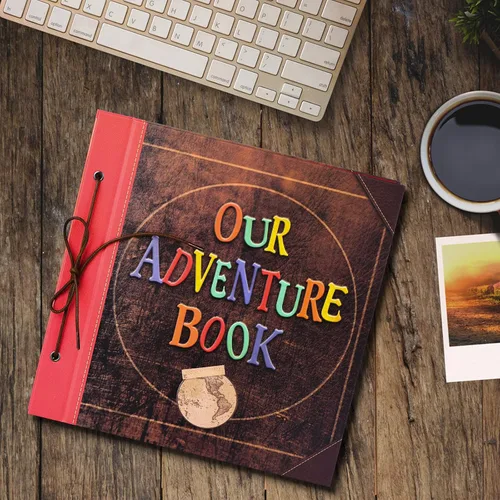 Miniatura 8 de Nuestro Libro de Aventuras de 12 x 12 pulgadas, Álbum de Recortes Grande Hecho a Mano, Libro de Recortes de Viaje, 60 páginas, álbum DIY