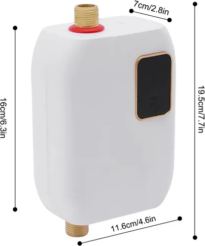 Miniatura 7 de DHBREK Calentador de agua eléctrico sin tanque 110 V 3000 W a pedido Calentador de agua caliente sin fin para el hogar, cocina, baño, temperatura