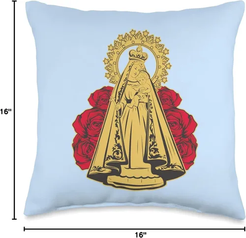 Miniatura 4 de Virgin Mary of Charity. Catholic Cuban Art Virgen de Caridad Del Cobre, Almohada Cuba, 16 x 16 pulgadas, multicolor