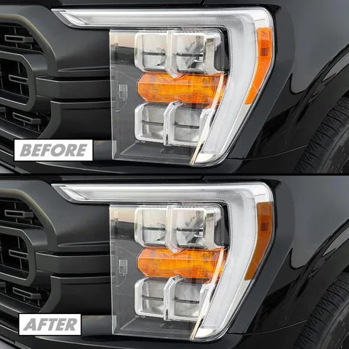 Miniatura 9 de SlickMod Tinte de humo de vinilo precortado para faros Ford F150 2021-2023 (20% humo oscuro, 2. corte de faros) (SM-FOR-F15-2123-HL)
