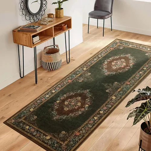 Miniatura 12 de RYB HOME Alfombra lavable para sala de estar, alfombra grande de 8 x 10 pies que no se desprende para dormitorio, alfombra de lana sintética ultra