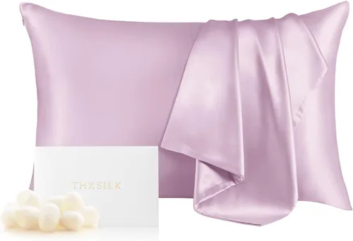 Miniatura 52 de THXSILK Funda de almohada de seda de morera 100% para cabello y piel, funda de almohada de seda hipoalergénica, suave, transpirable, con cremallera