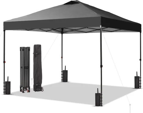 Miniatura 11 de GDY 10x10FT Pop-Up Canopy Tent — with 4-Side Walls & Vented Top, Portable Outdoor Event Tent for Garden, Poolside, Parks, Parties,Camping, White.