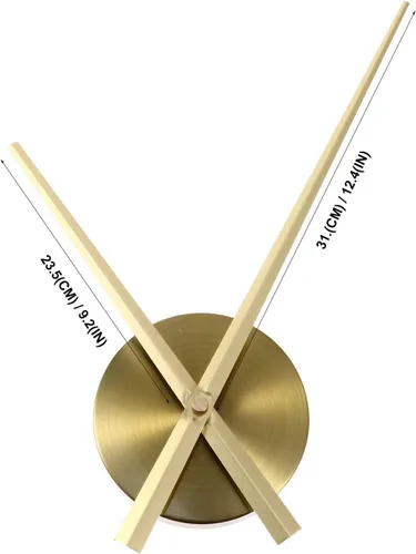 Miniatura 3 de DOITOOL DIY reloj de eje largo dorado grande de montaje en pared reloj movimiento silencioso reloj de cuarzo silencioso reloj de pared para oficina