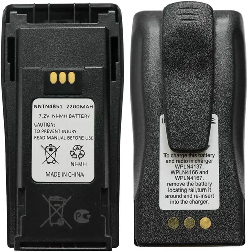 Miniatura 3 de NNTN4851 NNTN4851A NNTN4496 NNTN4497AR NNTN4970A 7.2V 2200mAh Ni-MH Reemplazo de batería de radio bidireccional para Motorola CP040 CP140 CP150
