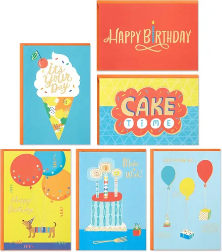 Miniatura 9 de Hallmark - Juego de tarjetas de cumpleaños, 36 tarjetas con sobres (deseos de cumpleaños brillantes)
