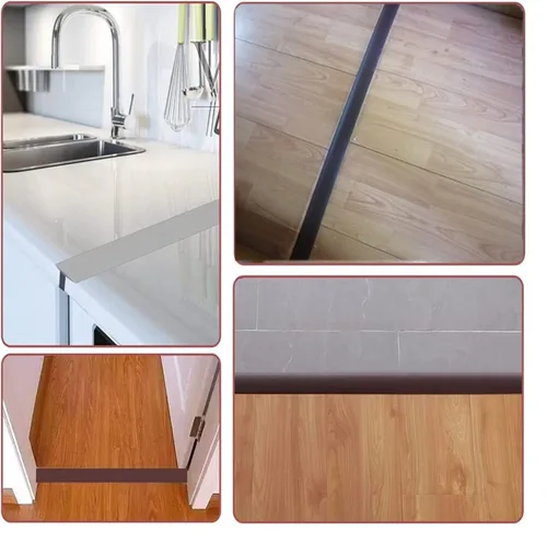 Miniatura 3 de Tira de transición de piso, 3.3-98.4 ft, impermeable, autoadhesiva, perfil de transición, tiras de cubierta de suelo, barra de puerta de vinilo