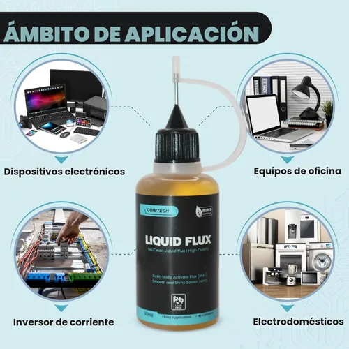 Miniatura 5 de Gota de flujo de soldadura líquida (30 ml/1 oz.) Flujo de soldadura líquida RMA Flujo de soldadura Soldadura eléctrica Flujo líquido sin