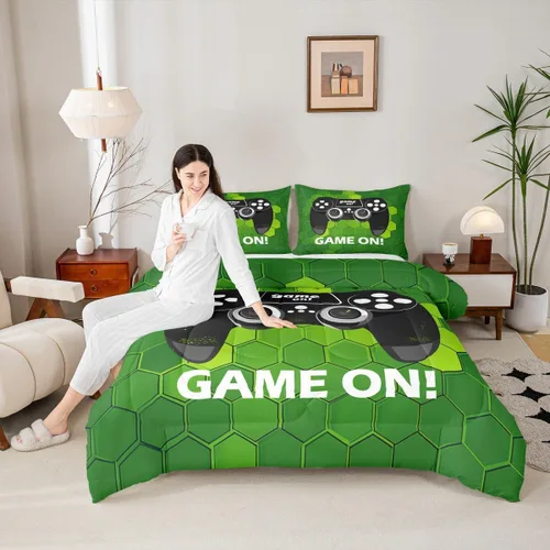 Miniatura 12 de Juego de edredón de béisbol en 3D para niños, tamaño twin, juego de ropa de cama para niños amantes de los deportes de juegos de pelota, decoración