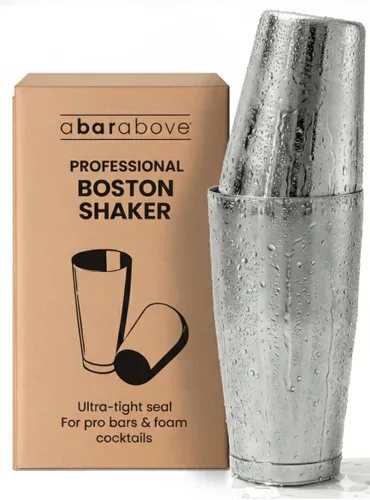 Coctelera Boston Shaker de acero inoxidable, set de 2 piezas: 18 oz sin contenido y 28 oz con contenido, coctelera profesional para barman, Acero