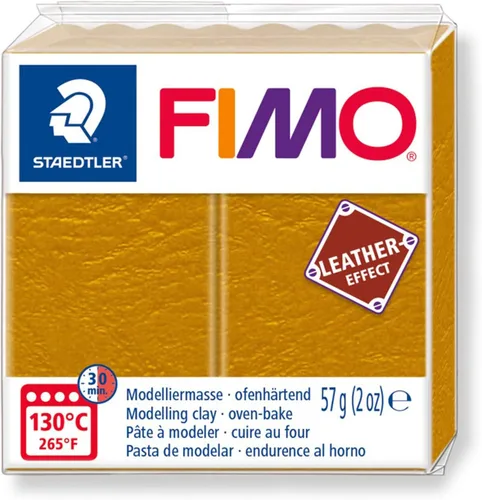 Miniatura 12 de STAEDTLER Fimo 8010-809 - Arcilla para modelar endurecimiento en horno (efecto cuero), color gris paloma