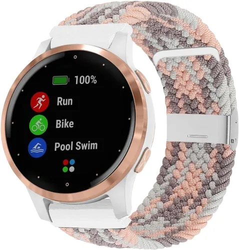 Miniatura 8 de Abanen Correas de reloj elásticas trenzadas para Garmin Venu 2S / Venu 3S/Vivoactive 4S / Vivomove 3S, 0.71 pulgadas (0.709 in), elástico, suave