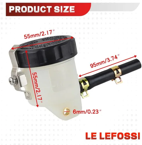 Miniatura 3 de Universal motocicleta Freno delantero Cilindro maestro bomba de freno tanque de aceite Depósito botella de líquido Depósito de posventa Parte