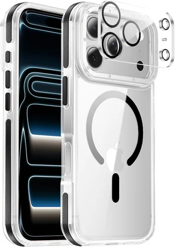 Miniatura 109 de Funda para iPhone 17 Pro Max con protector de lente de cámara [protección de grado militar de 10 pies] compatible con MagSafe a prueba de golpes
