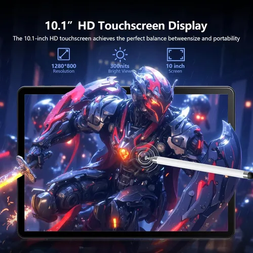 Miniatura 2 de Tableta/computadora portátil 2 en 1 de 10.1", 12 GB de RAM+256 GB SSD, portátiles con pantalla táctil con lápiz óptico y teclado, procesador