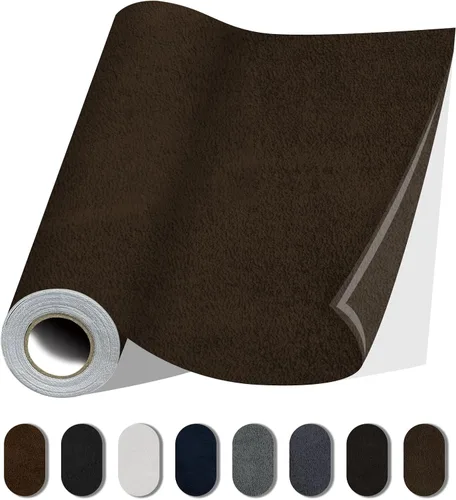 Miniatura 12 de Parches de Reparación de Tela, Cinta de Reparación de Lino Autoadhesiva Duradera de 17X79 Pulgadas, Parches de Tela DIY de Gran Tamaño para Sofá