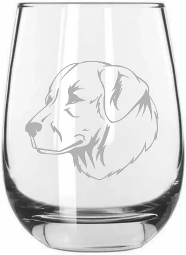 Miniatura 213 de Sakhalin Husky Dog - Copa de vino grabada personalizada de 15.25 onzas sin tallo