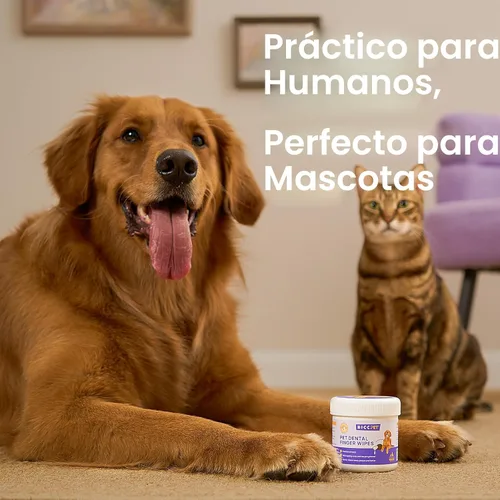 Miniatura 7 de HICC Pet Toallitas de limpieza de dientes para perros y gatos, elimina el mal aliento eliminando la placa y la acumulación de sarro, cepillo