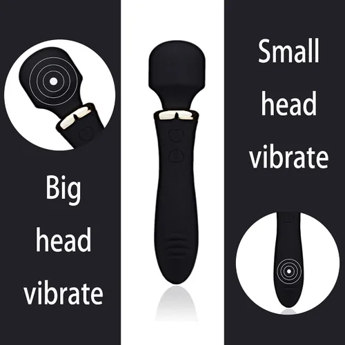 Miniatura 2 de Varita vibradora masajeadora inalámbrica, [ambos extremos vibran] vibrador para mujeres, masajeador personal de mano, masajeador recargable