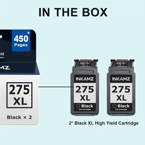 Miniatura 2 de PG-275XL - Cartuchos de tinta negra de repuesto compatibles con Canon PG-275, compatible con impresoras PIXMA TS3722 TR4700 TR4720 TR4722 TS3522