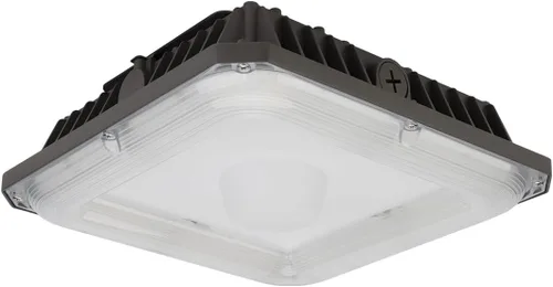 Kadision Luz LED de toldo de 100 W (equivalente a 400 MH), luz cuadrada de gasolinera de 10 x 10 pulgadas con potencia seleccionable (100/80/60 W) y