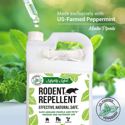 Miniatura 5 de Mighty Mint Spray Repelente de Roedores de Aceite de Menta con Paño de Microfibra – Control Natural para Interiores y Exteriores para Ratones