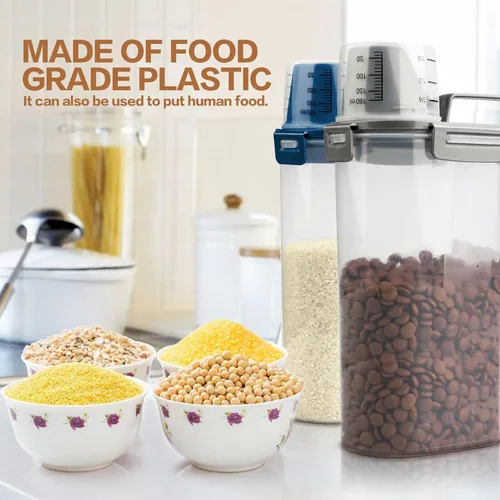 Miniatura 3 de TIOVERY Recipiente mejorado para almacenamiento de comida para perros pequeño, recipiente hermético para comida de gatos, recipiente para comida