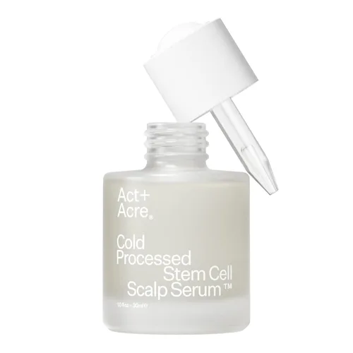 Act+Acre - Suero de cuero cabelludo de células madre procesadas en frío, promueve un cabello más grueso y de aspecto más completo, calma e hidrata