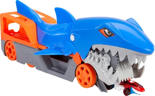 Miniatura 6 de Conjunto de pista de coche de juguete Hot Wheels City, Transportador de lanzamiento de dragón y coche a escala 1:64, vehículos de lanzamiento desde