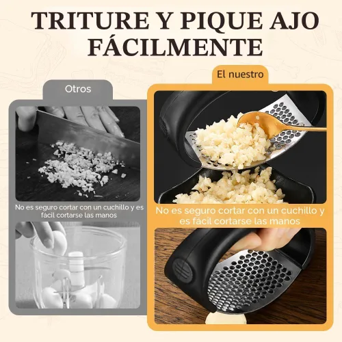 Miniatura 4 de Trituradora de ajo de acero inoxidable mejorada 2026, trituradora de ajo, utensilios de cocina para el hogar, trituradora de ajo manual portátil