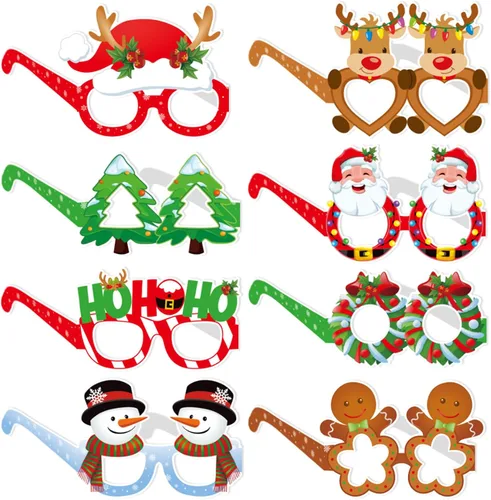 Miniatura 14 de OURUOLA Decoraciones hawaianas de verano para fiestas en la piscina, gafas de sol divertidas - 16pcs gafas tropicales Aloha flamingo, decoración
