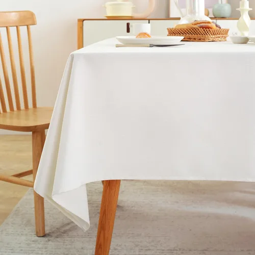 Miniatura 13 de Laolitou - Mantel cuadrado de lino impermeable texturizado negro, manteles lavables sin arrugas a prueba de derrames para mesa de comedor