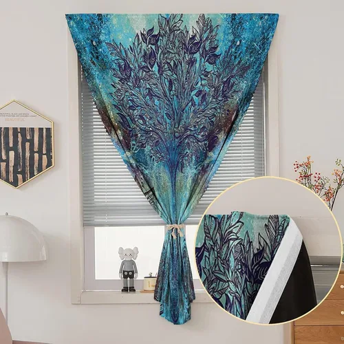 Miniatura 2 de XISUNYA Cortinas opacas ajustables, cortinas opacas portátiles con mandala, estilo grunge, estampado de mandala y formas en espiral, para sala