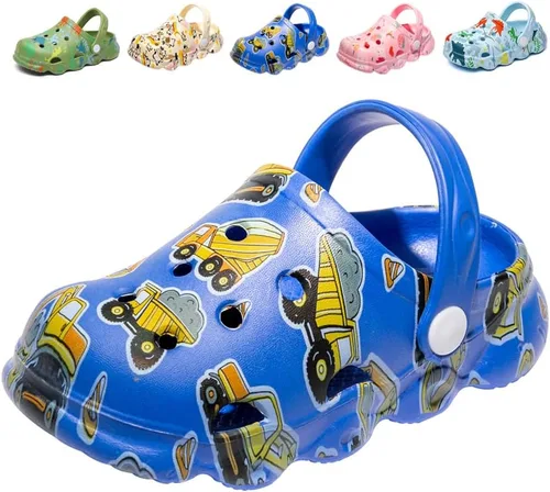 Miniatura 8 de Zuecos para niños, niños y niñas, dinosaurio, antideslizantes, para jardín, playa y piscina, sandalias tipo zuecos, chancletas de dibujos animados