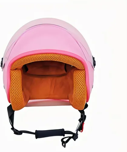 Miniatura 3 de Casco de motocicleta eléctrico retro para niños y jóvenes 3/4 medio, lindo casco de media cara abierto para niños, aprobado por DOT, casco