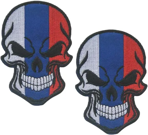 Miniatura 17 de 2 parches de bandera de AliPlus de España, parches de calavera bordados, tácticos, militares, moral, parche con gancho y bucle