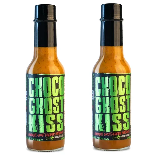 Miniatura 9 de Chile Lengua de Fuego ¡Son of Beach! Salsa picante – 1 botella – Carolina Reaper, ajo ahumado y Scotch Bonnet – calor extremo, lote pequeño, salsa