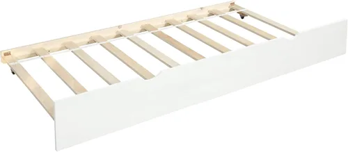 Miniatura 9 de Merax Sofá cama tamaño individual con nido, marco de sofá cama de madera maciza, color blanco