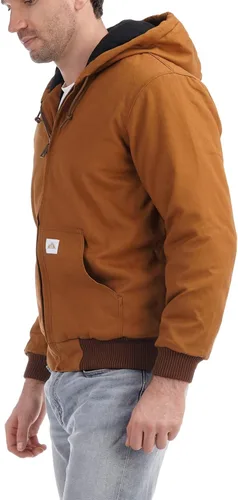 Miniatura 4 de Chaqueta deportiva acolchada con forro de franela para hombre, impermeable, de algodón, con capucha, abrigo de invierno