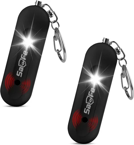 Miniatura 14 de Alarma de seguridad personal recargable para mujeres - Llavero de alarma de seguridad de autodefensa de 140 dB con luz estroboscópica, dispositivos