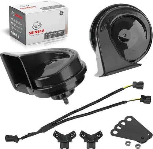 Miniatura 13 de SEINECA - Bocina para coche compatible con Honda, bocina de caracol impermeable de 12 V, 110-125 dB, tono alto/bajo (con dos pares de enchufes)