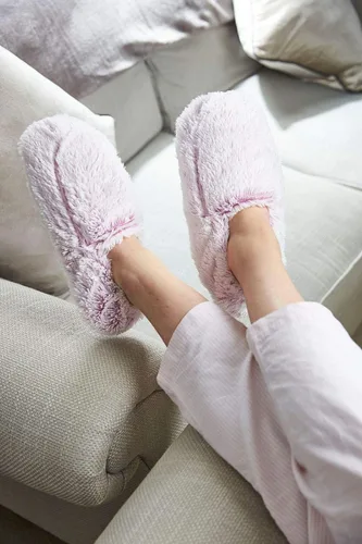 Miniatura 2 de Warmies Pantuflas bajas para mujer, malvavisco rosa, 1 par (paquete de 1)